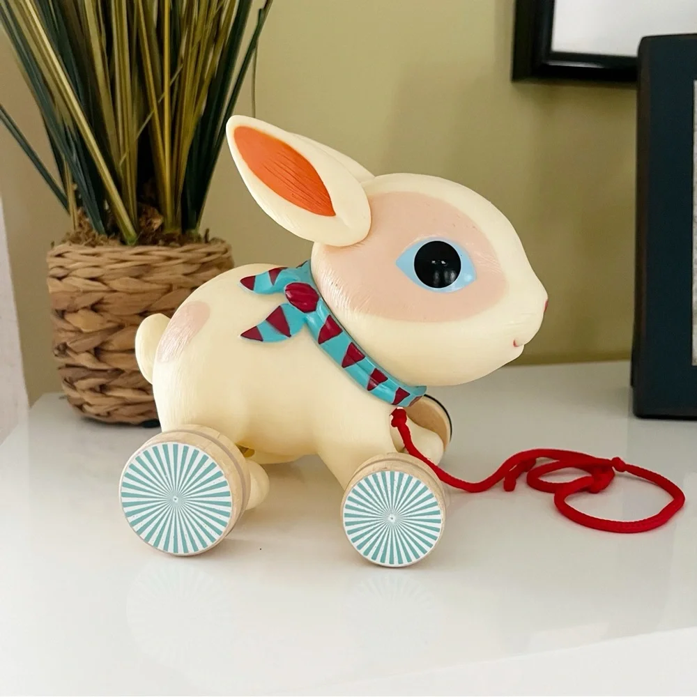 Djeco Pull-Along Toy, Bunny Rabbit Colin